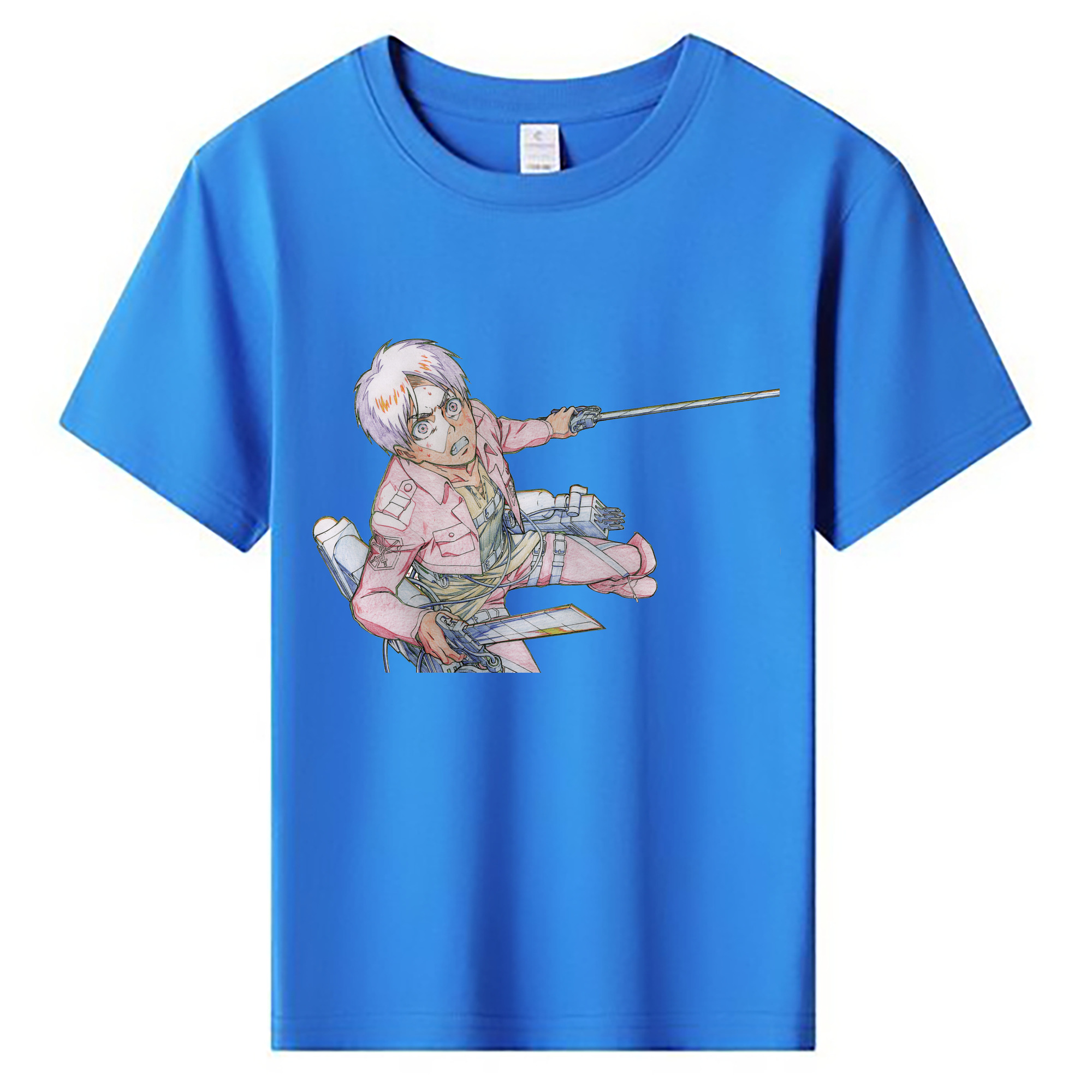 （画像用） 進撃の巨人 エレン･イェーガー Attack on Titan Eren Jäger 綿100％キッズTシャツ（フロントプリント）